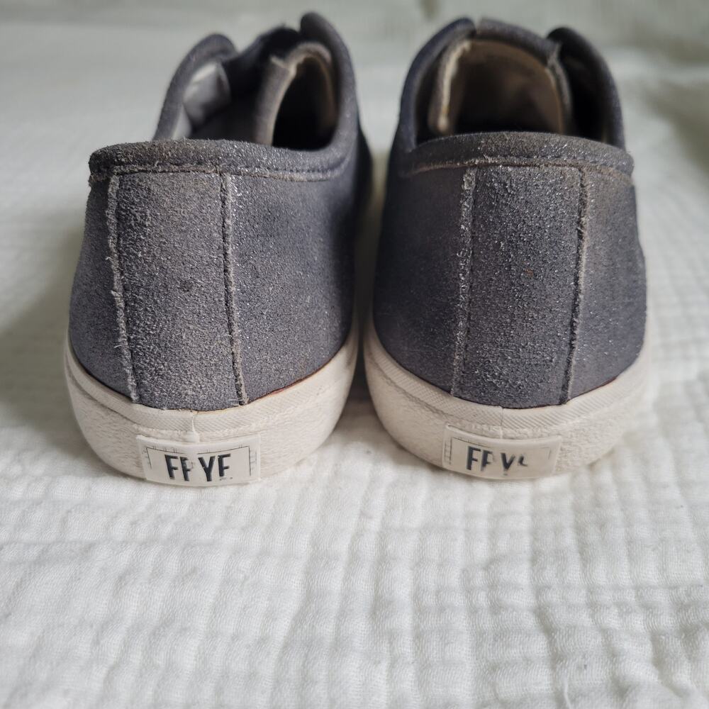 Frye Womens 7.5 Silver Sneakers Claudia Low Top Slip On Metallic Gray - Picture 9 of 9